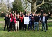 afbeelding groepsfoto Adviseursteam WSP in park